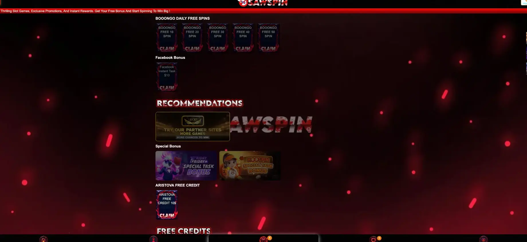 Sawspin Bonuses